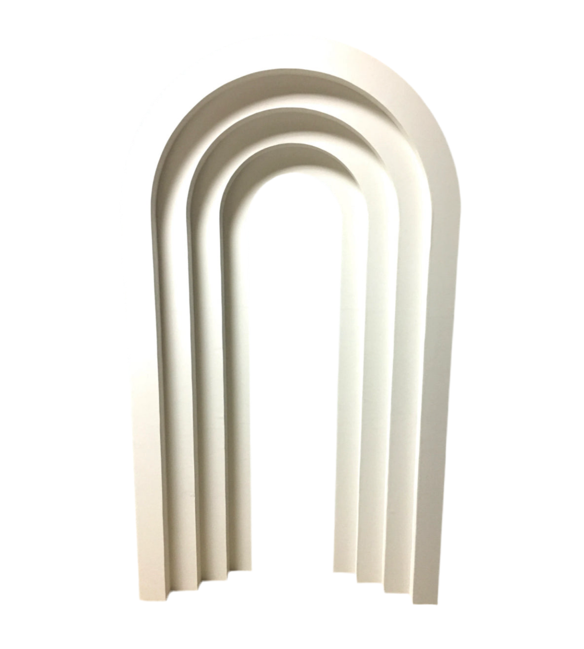 3D White Wall Round On Top 7’